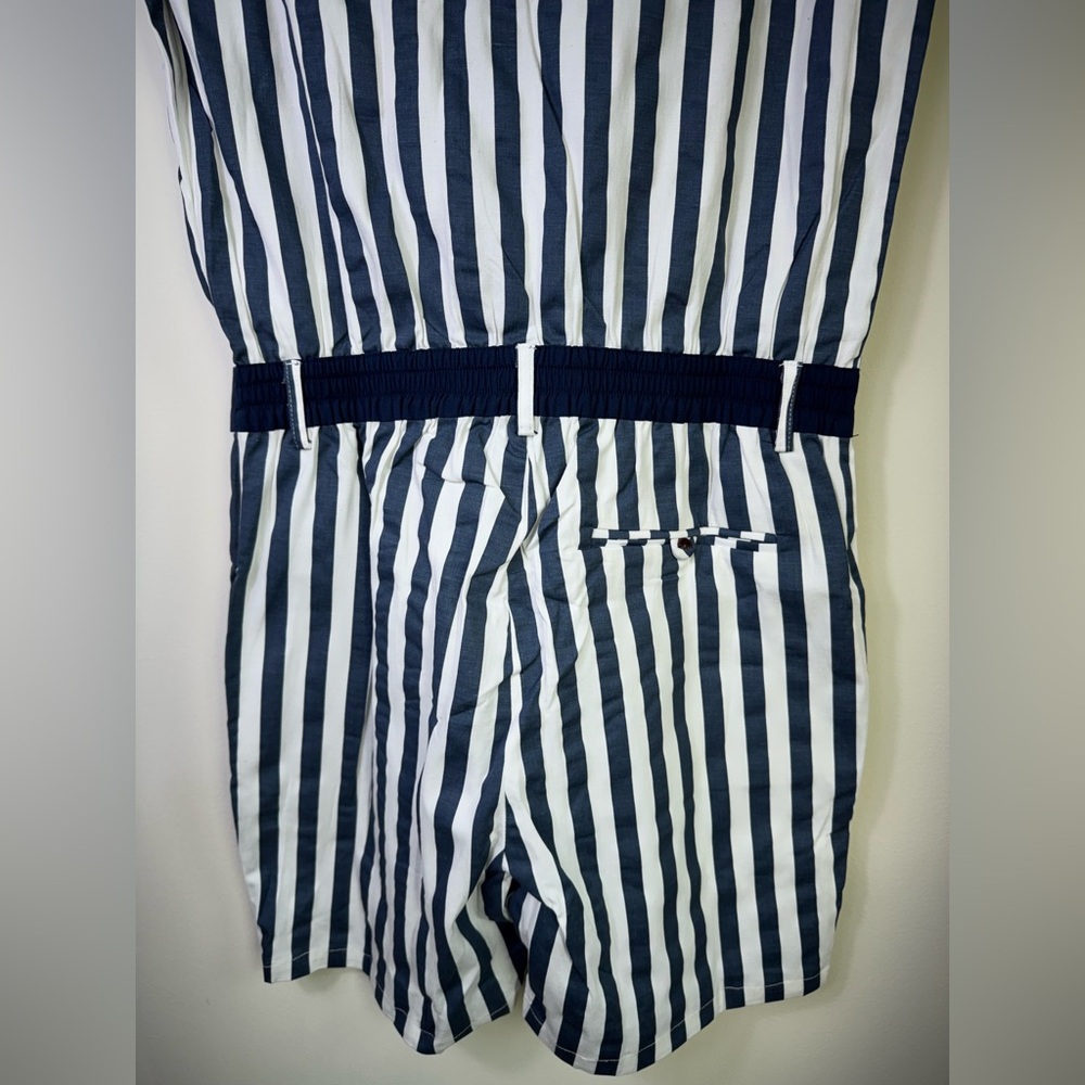 NWT Men’s RomperJack The Hampton Striped Navy and White Romper Size Small - Picture 6 of 12